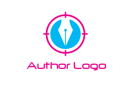 pen nib in circle publishing logo