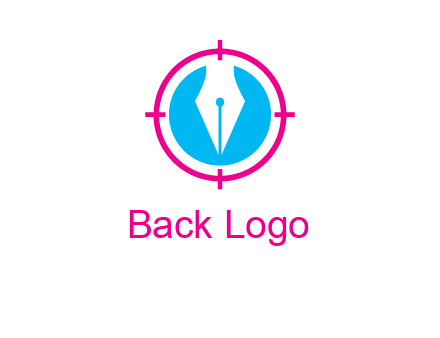 pen nib in circle publishing logo