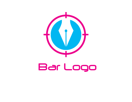 pen nib in circle publishing logo