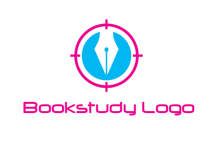 pen nib in circle publishing logo