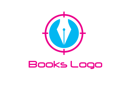 pen nib in circle publishing logo