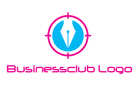 pen nib in circle publishing logo