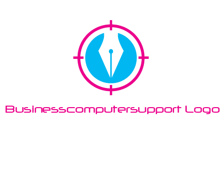 pen nib in circle publishing logo