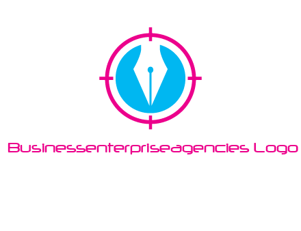 pen nib in circle publishing logo
