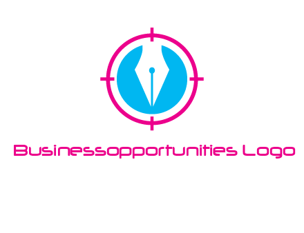 pen nib in circle publishing logo