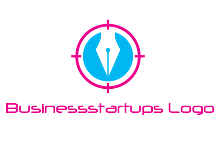 pen nib in circle publishing logo