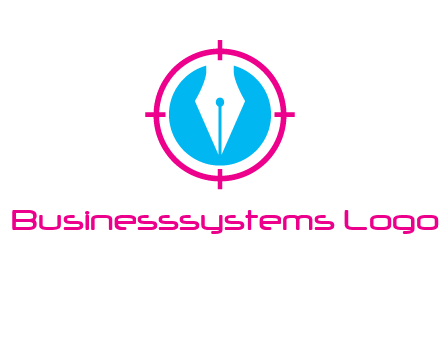 pen nib in circle publishing logo