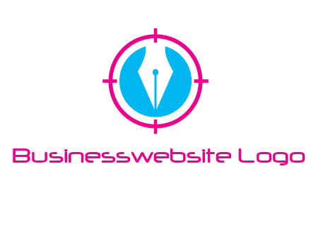pen nib in circle publishing logo
