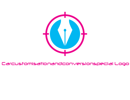 pen nib in circle publishing logo