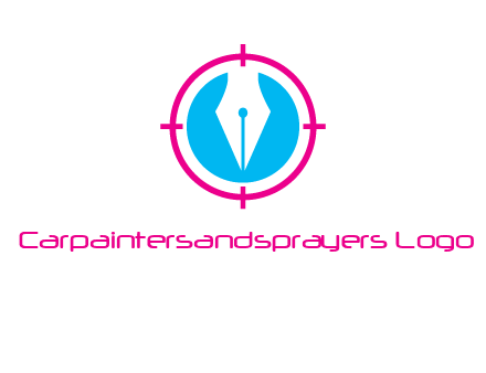 pen nib in circle publishing logo