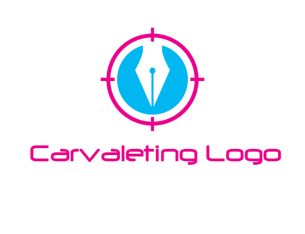pen nib in circle publishing logo