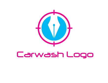 pen nib in circle publishing logo