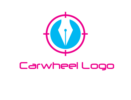 pen nib in circle publishing logo