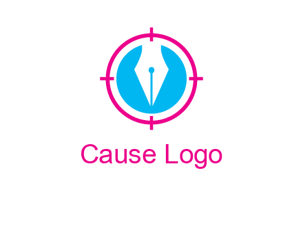 pen nib in circle publishing logo