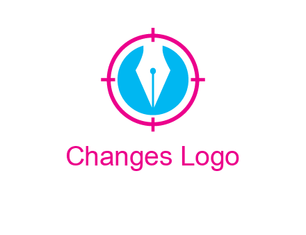 pen nib in circle publishing logo