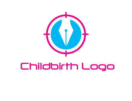 pen nib in circle publishing logo