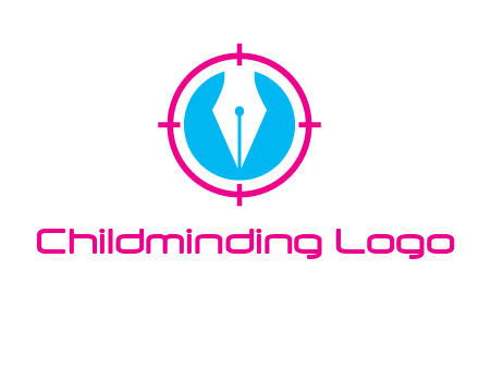pen nib in circle publishing logo