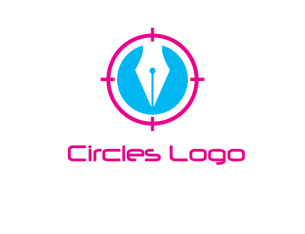 pen nib in circle publishing logo