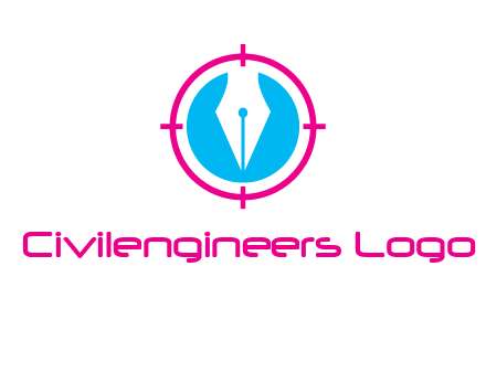 pen nib in circle publishing logo