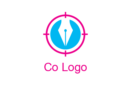 pen nib in circle publishing logo