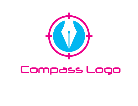 pen nib in circle publishing logo