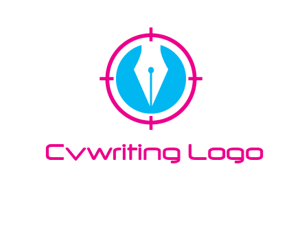 pen nib in circle publishing logo