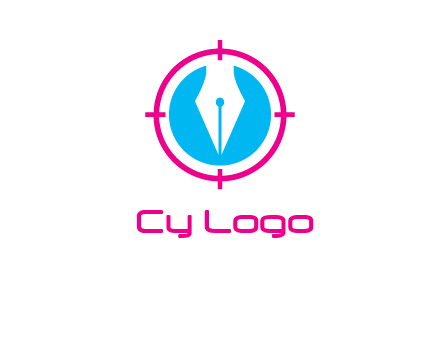 pen nib in circle publishing logo