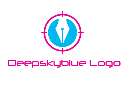 pen nib in circle publishing logo