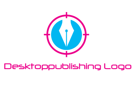 pen nib in circle publishing logo