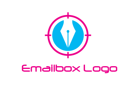 pen nib in circle publishing logo