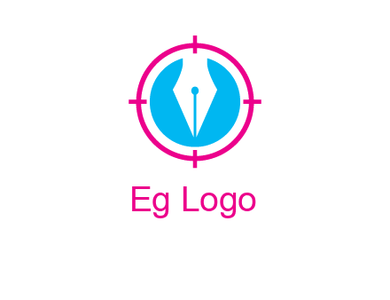 pen nib in circle publishing logo