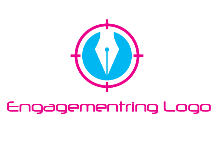 pen nib in circle publishing logo