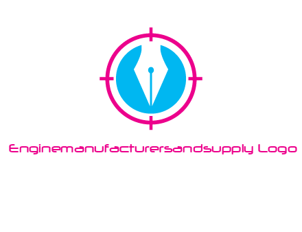 pen nib in circle publishing logo