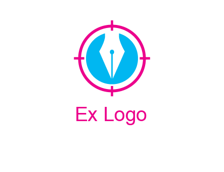 pen nib in circle publishing logo