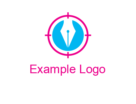 pen nib in circle publishing logo