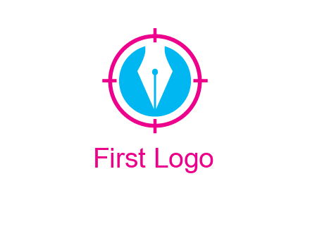 pen nib in circle publishing logo