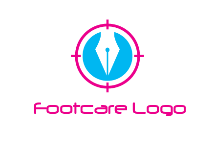 pen nib in circle publishing logo