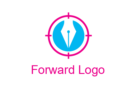 pen nib in circle publishing logo