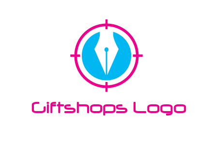 pen nib in circle publishing logo