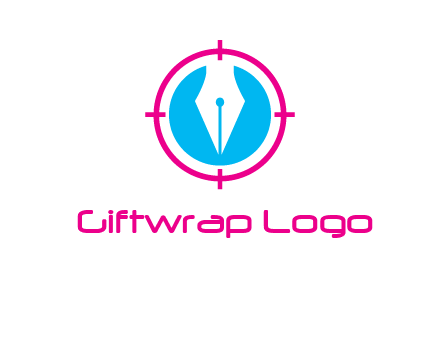 pen nib in circle publishing logo