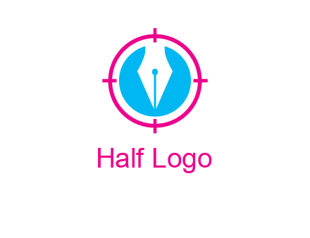 pen nib in circle publishing logo