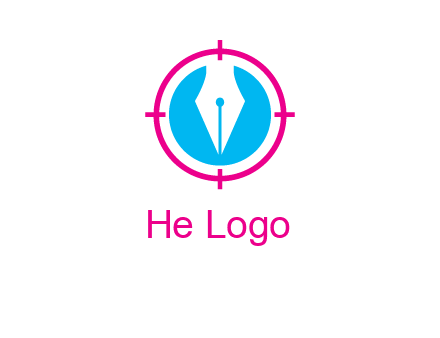 pen nib in circle publishing logo
