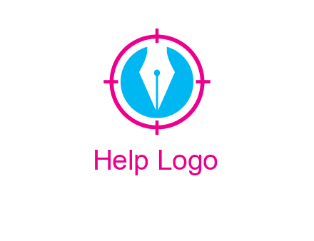 pen nib in circle publishing logo