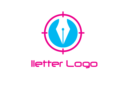 pen nib in circle publishing logo