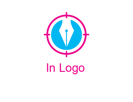 pen nib in circle publishing logo