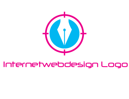 pen nib in circle publishing logo
