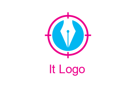 pen nib in circle publishing logo