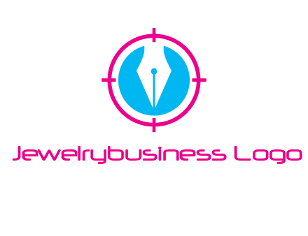 pen nib in circle publishing logo