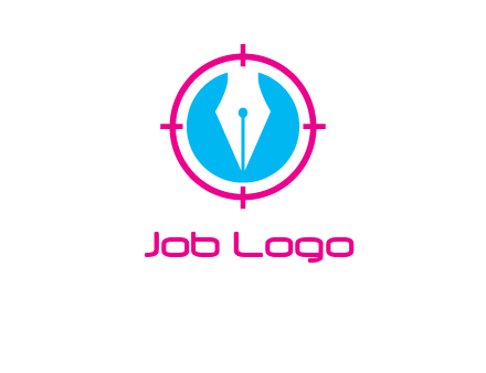 pen nib in circle publishing logo