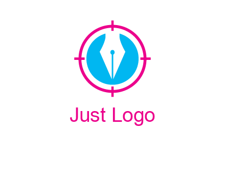 pen nib in circle publishing logo